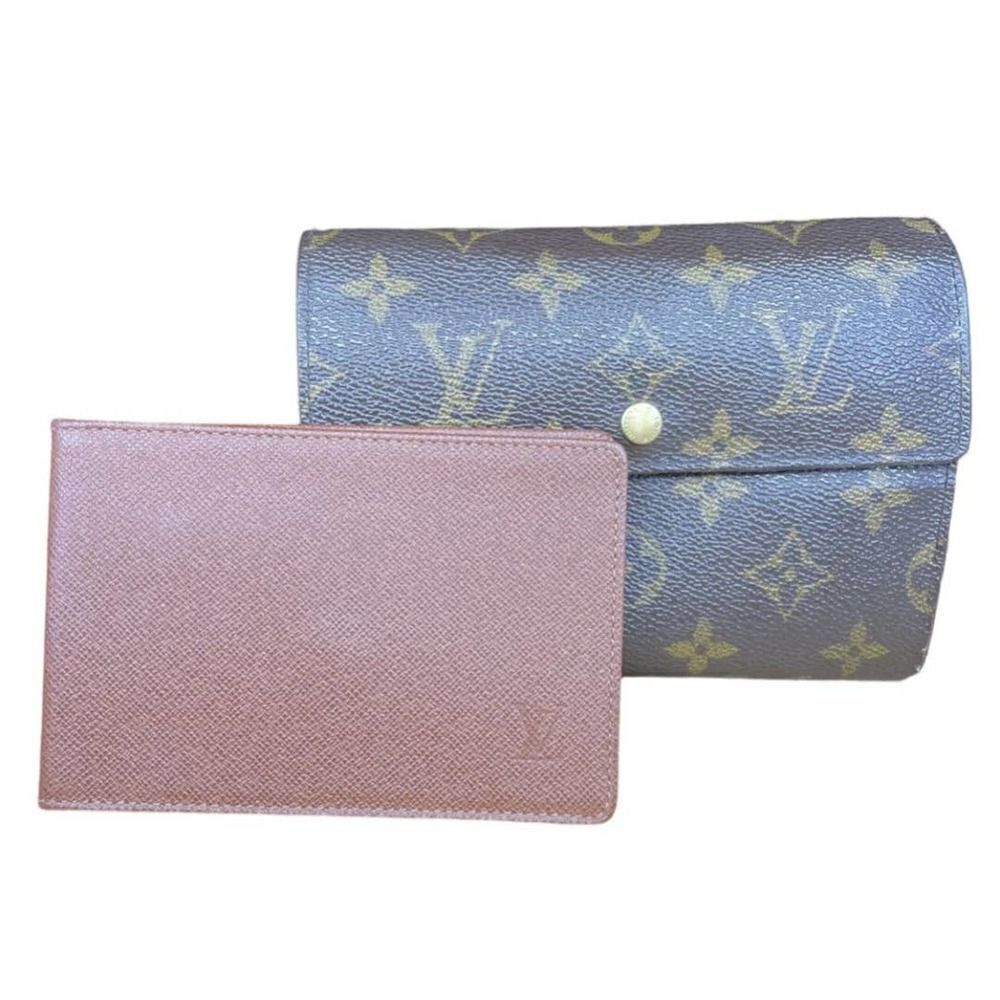 LOUIS VUITTON Monogram Canvas Leather Etui Papiers Trifold Wallet. SP1011. - Picture 2 of 11